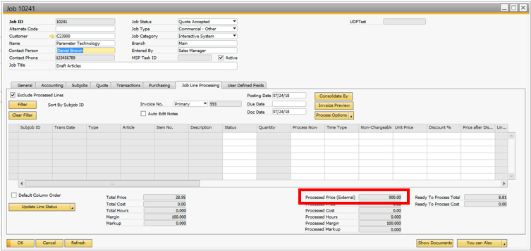 Invoicing from SAP Business One – Eralis Software Inc.